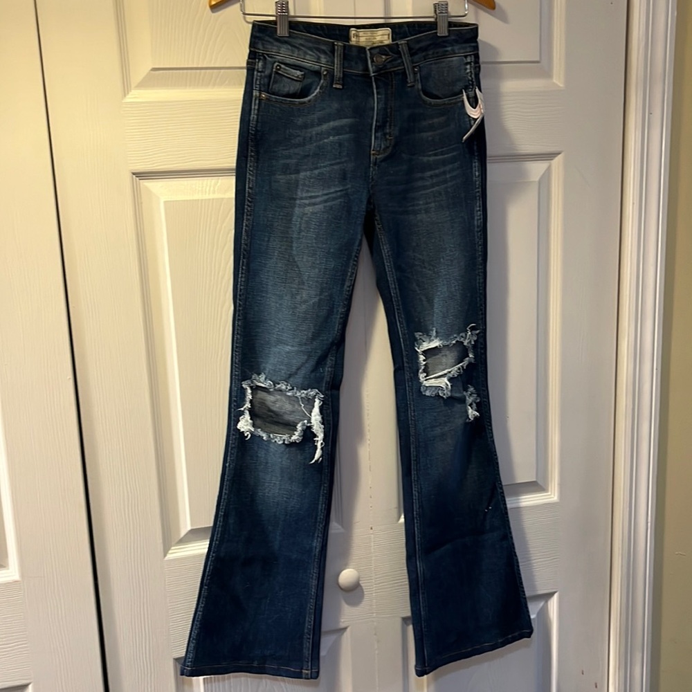 NWT Free People flare blue jeans